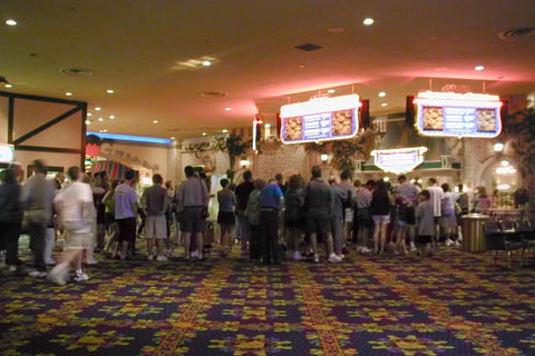 Line for the Excalibur Las Vegas buffet