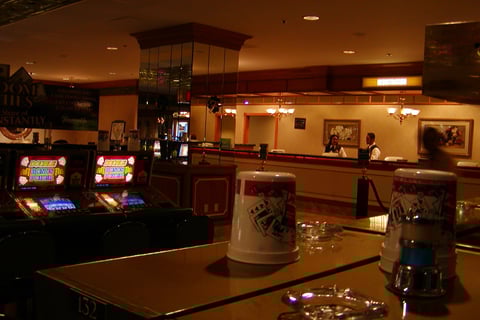 Fitzgerald's Las Vegas registration desk, late 1990s.