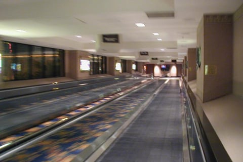 Moving walkway connecting Luxor and Excalibur Las Vegas