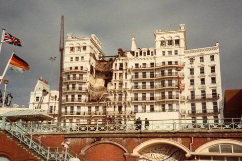 Images of the damaged hotel after the 2008 attacks, paying homage to the brave staff and the restora