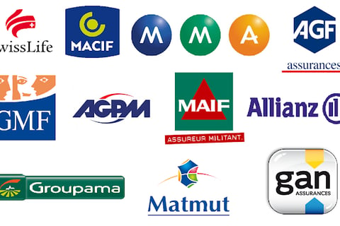 a group of logos of various brands of business