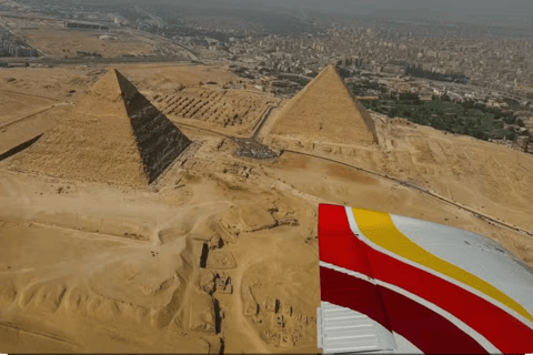 pyramids of Giza by plane