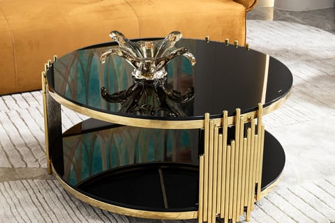 luxury stylish black coffee table