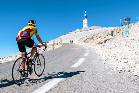 biking up the Mont Ventoux Provence