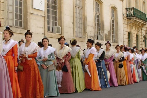 Provence village traditional dressing festival
