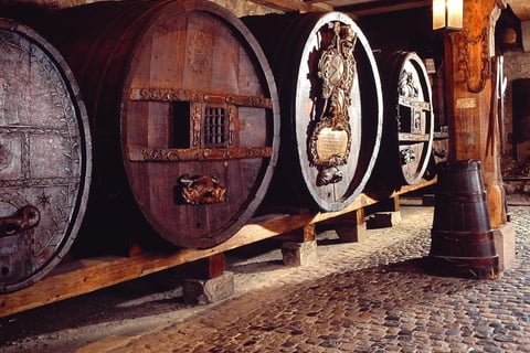 Alsace wine cellars and casks