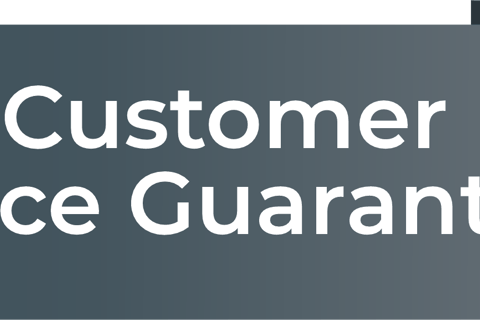 a man in a suit and tie with the words best customer satisfaction guarantee