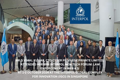 3rd INTERPOL New Technologies Forum: Law Enforcement in Web 4.0, Singapore (1–2 October 2024)