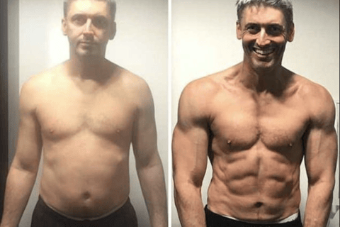 before and after photo