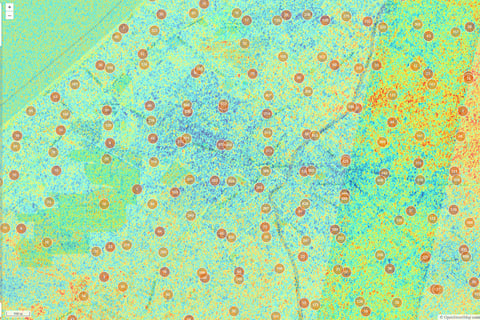 Khan Yunis changes building heights using InSAR