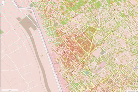 Building damage in Rafa, Gaza Strip measured with InSAR