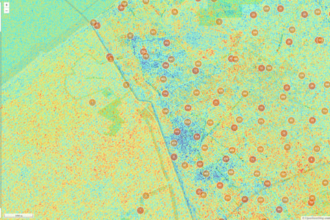 Rafa building height changes measured with InSAR