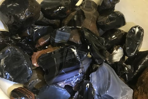 A Haul of obsidian from The Davis Mine