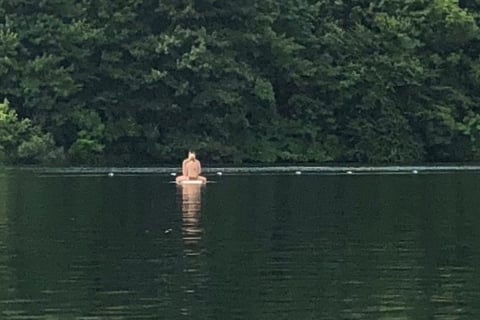 Lone Kayaker at Nelson's Ledge