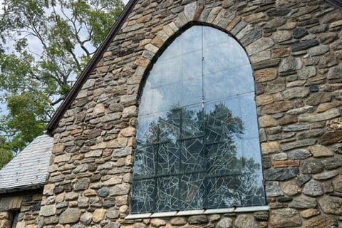 Outside view of Union Pocantino Church Window
