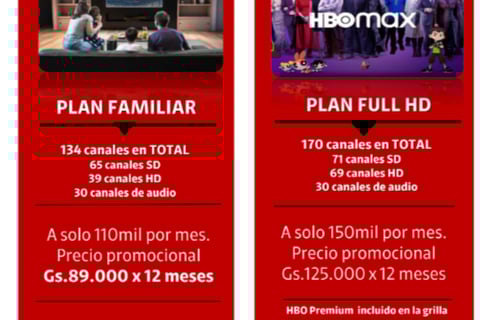 Claro tv televisión iptv hbo Paramount claro video