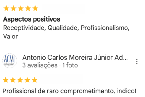 avaliações positivas de clientes 