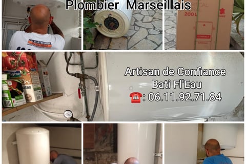 pose de chauffe-eau par Bati Fl'Eau plombier de confiance experite à Marseille