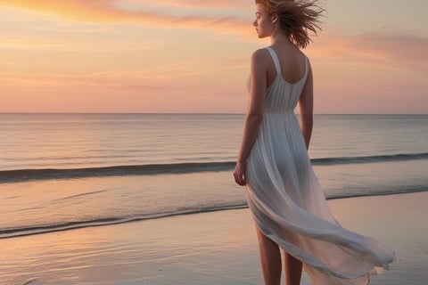 femme au bord de mer moment de relaxation et d'hypnose