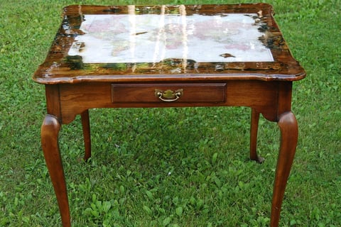 Finished furniture refinishing desk project 2