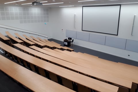 The main lecture theatre can be accessed from the ground floor