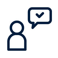 Ícone representando ajuda para quem está enfrentando aflições