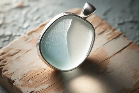 beautiful piece of sea glass jewelry
