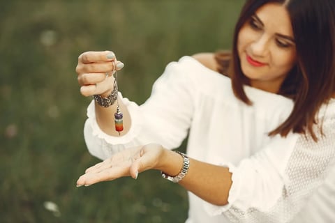 Woman with Stone-Infused Jewelry