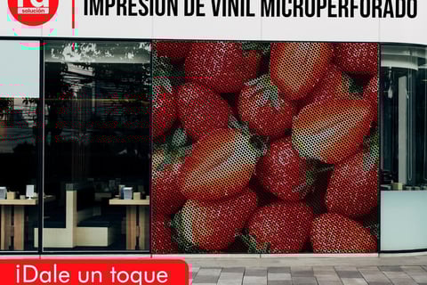 IMPRESION DE VINIL MICROPERFORADO PARA ROTULACION EXTERIOR DE VENTANAS