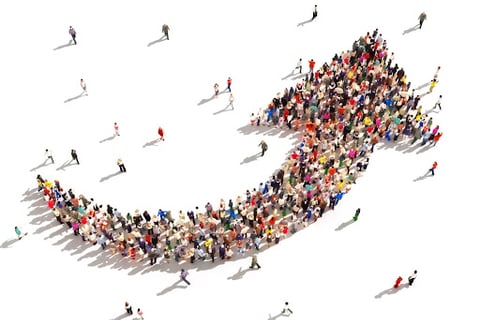 An image that shows that an organization that is aligned with its values and strategy