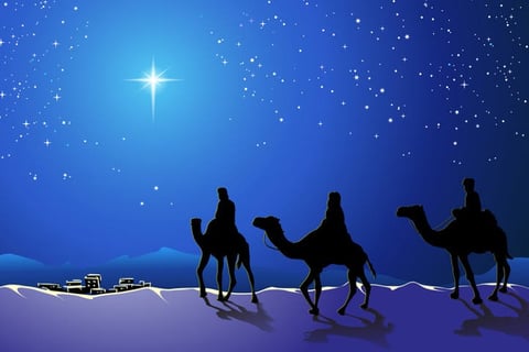 Magi following Star of Bethlehem