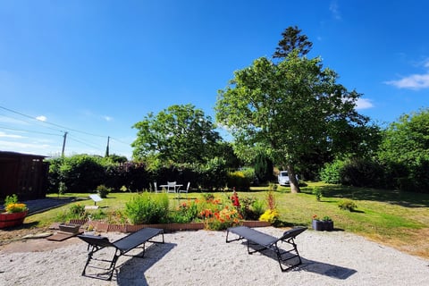 jardin du gîte dans le Cotentin
