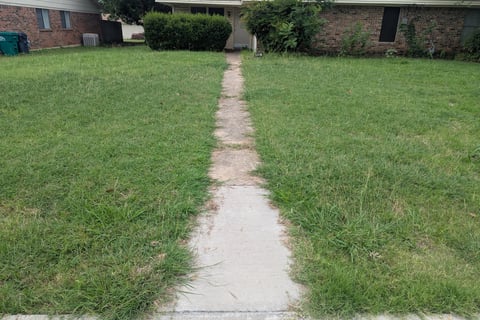 Before picture of a residential side walk