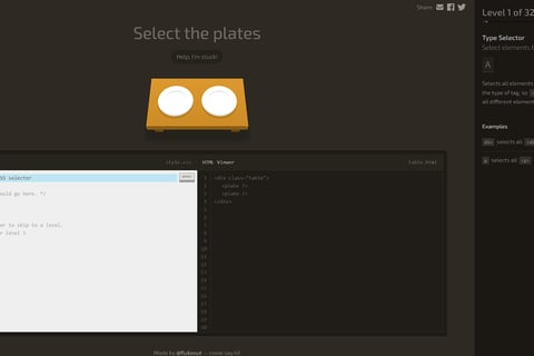 juego de programación css diner