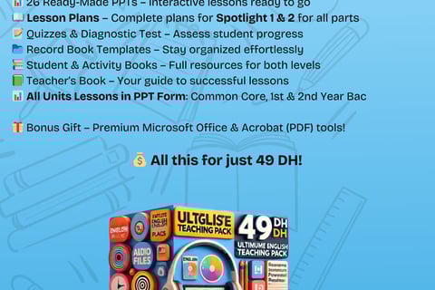 Spotlight 1 lesson plans, Spotlight 2 lesson plans, Spotlight 1 and 2 toolkit