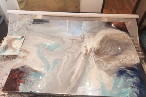 The making of Trilogy a tryptych - Artist- Renn