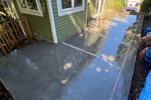 Wet Blasted the 1930's concrete. Now ready for resealing.