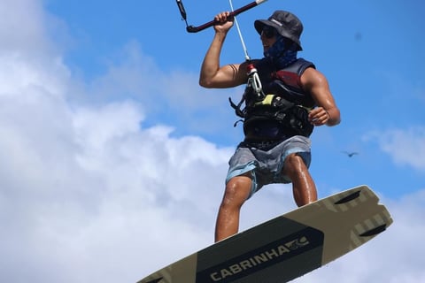 Stylish kitesurfer