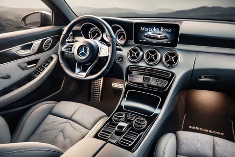 Interior de uma Mercedes Benz GLA 200