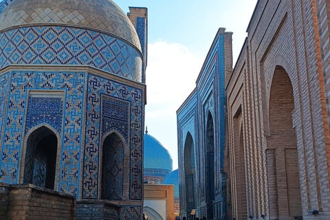 Famoso mausoleo a Samarkanda, Uzbekistan