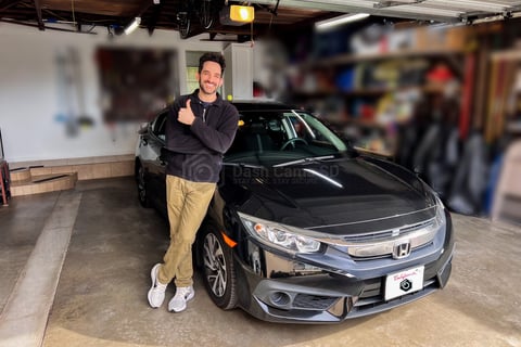 Guys standing in front of 2016 Honda Civic