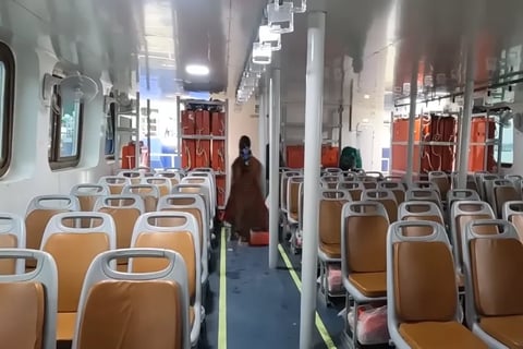 Seating area of the Dheu Cruise