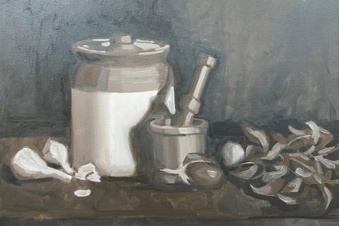 Underpainting for still life