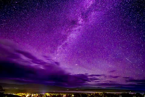 View off the Milky Way from McGee Creek, near Mammoth Lakes, CA, looking toward Crowley Lake