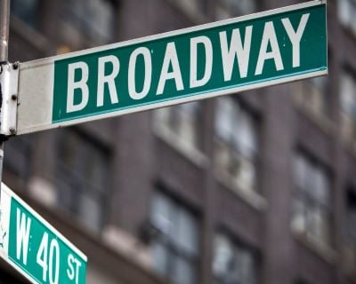 New York - a street sign that says broadway and the street name