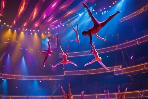 cirque du soleil performing in las vegas the show “michael jackson one”