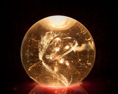 magic - a glowing ball with a glowing light inside