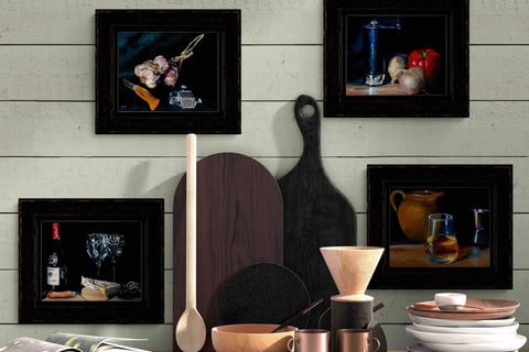 the kitchen still life oil paintings from chris gill