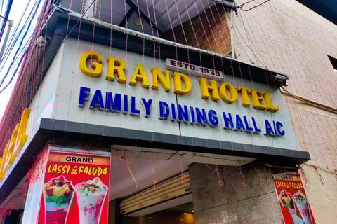 This image shows the Grand Hotel, located in the heart of Hyderabad, Telangana.