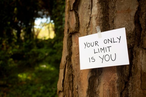 Inspirational quote in nature.